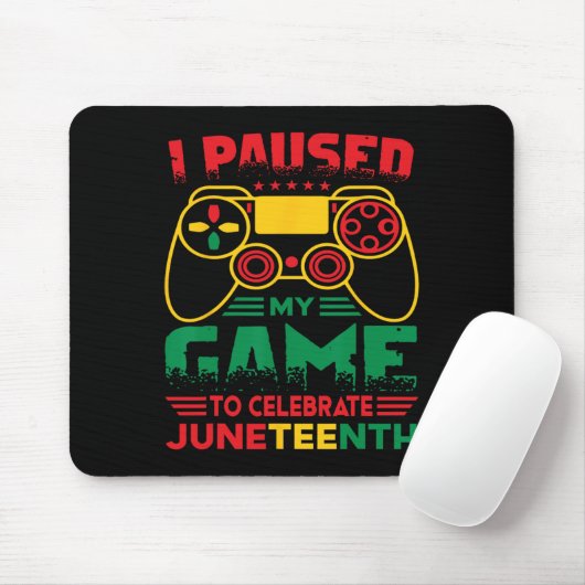 Ik pauzeerde mijn spel om de Juneteenth Black Boy  Muismat (Met muis)