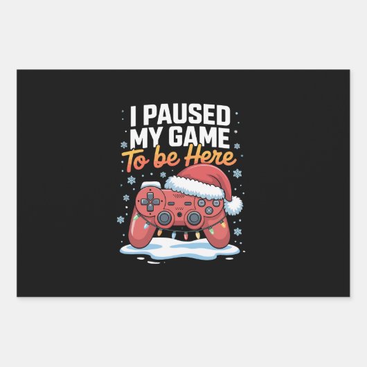 Ik pauzeerde mijn spel om hier grappig sarcastisch inpakpapier vel (Voorkant)