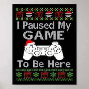 Ik pauzeerde mijn spel om hier lelijke leuke kerst poster