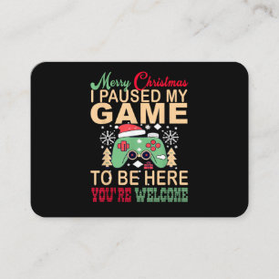 Ik pauzeerde mijn spel om hier met Kerstmis te zij Visitekaartje