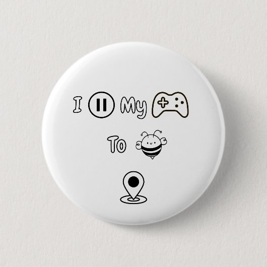 Ik pauzeerde mijn spel om hier te zijn - Grappige  Ronde Button 5,7 Cm (Voorkant)
