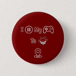 Ik pauzeerde mijn spel om hier te zijn - Grappige Ronde Button 5,7 Cm