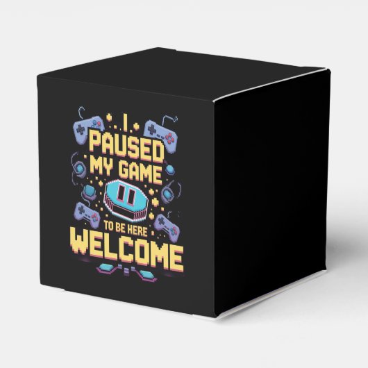 Ik pauzeerde mijn spel om hier te zijn Welkom Game Bedankdoosjes (Achterkant)