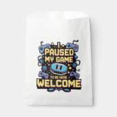 Ik pauzeerde mijn spel om hier te zijn Welkom Game Bedankzakje (Voorkant)