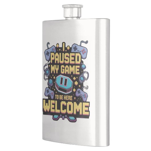 Ik pauzeerde mijn spel om hier te zijn Welkom Game Flacon (Links)