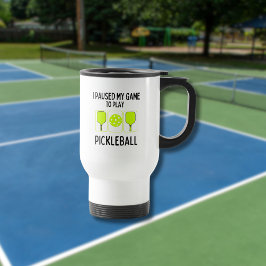 Ik pauzeerde mijn spel om pickleball te spelen reisbeker