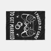 Ik pauzeerde mijn spel om te trouwen grappige trou fleece deken (Voorkant (Horizontaal))