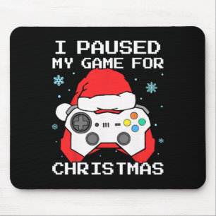 Ik pauzeerde mijn spel voor kerst retro gaming muismat