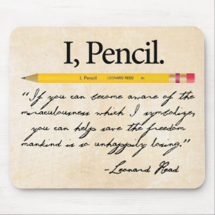 Ik, Pencil Leonard Read Mousepad Muismat