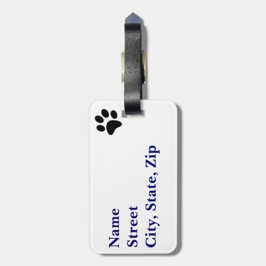 Ik Pet Puppies! Bagage label (Achterkant verticaal)