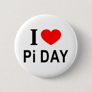 Ik ❤️ Pi DAY IK VIND Pi DAG IK HEART Pi DAG Ronde Button 5,7 Cm