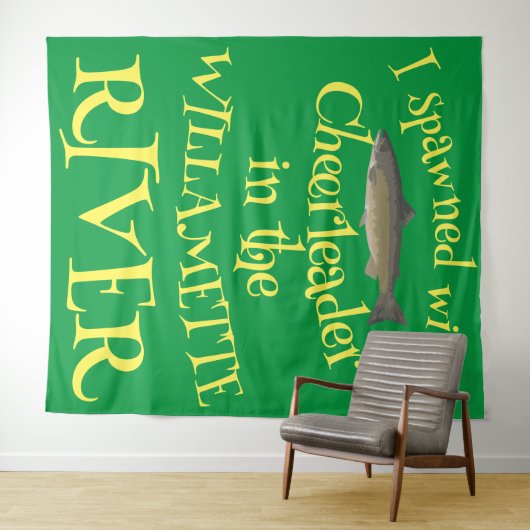 Ik piepte met een cheerleader in de Willamette Wandkleed (In Situ (horizontaal))