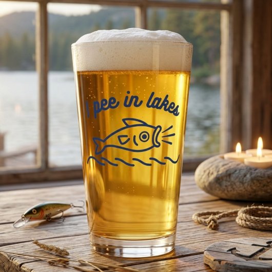 Ik Pies in Meren Grappig Pintglas Glas