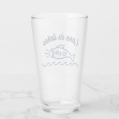 Ik Pies in Meren Grappig Pintglas Glas (Achterkant)