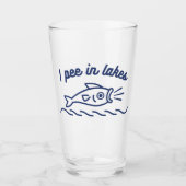 Ik Pies in Meren Grappig Pintglas Glas (Voorkant)