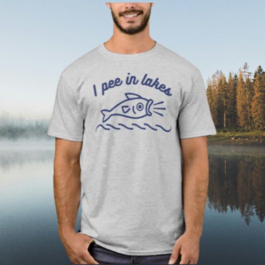 Ik Pies in Meren Grappig Visshirt T-shirt