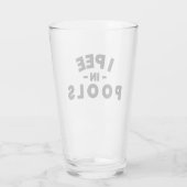 Ik Pies in Zwembaden Grappig Pintglas Glas (Achterkant)