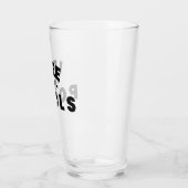 Ik Pies in Zwembaden Grappig Pintglas Glas (Links)