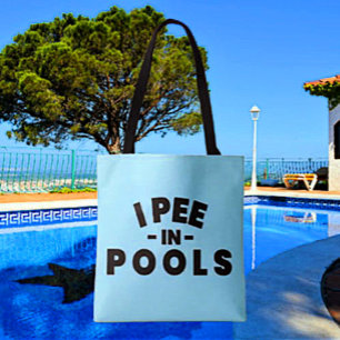 Ik Pies In Zwembaden Grappige Boodschappentas Tote Bag