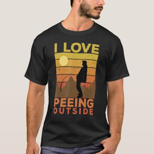 Ik pik buiten Camping T-shirt (Voorkant)