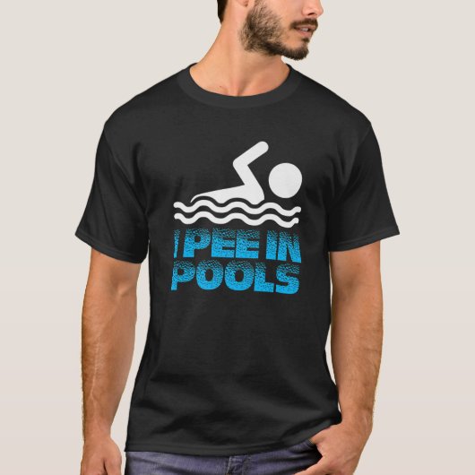 Ik pik in pools Funny Swim T-shirt (Voorkant)