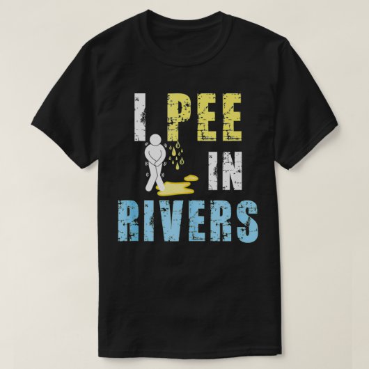 Ik pik in Rivers Funny Summer Camping T-shirt (Design voorkant)