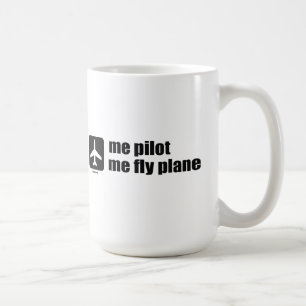 ik piloot me vliegvliegtuig koffiemok