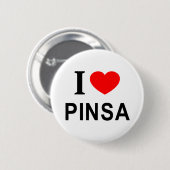 Ik ❤️ PINSA Ik HOU VAN PINSA Ik HART PINSA Ronde Button 5,7 Cm (Voorkant /achterkant)