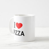 Ik ❤️ PIZZA Ik hou van PIZZA Ik HEART PIZZA MOK (Voorkant links)