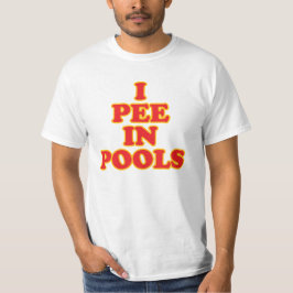 Ik plaag in pools grappige zwemvakantie in de zome t-shirt