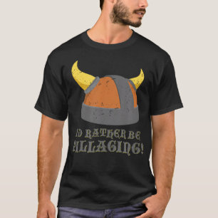 Ik plaag liever Vikinghelm Noors T-shirt
