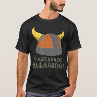 Ik plaag liever Vikinghelm Noors T-shirt