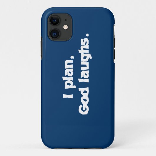 Ik plan God lacht grappige herstelsquote Case-Mate iPhone Case (Achterkant)
