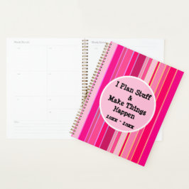 Ik plant dingen en laat dingen gebeuren, roze gest planner
