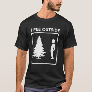 Ik plas buiten Camping Humor Jongens Bord T-shirt