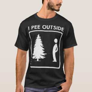 Ik plas buiten Camping Humor Jongensbord T-shirt K