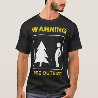 Ik plas buiten T-shirt - Camping shirt _1