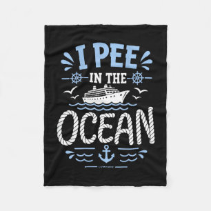 Ik plas in de oceaan - grappige cruise zomer vakan fleece deken