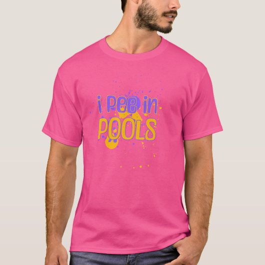 Ik plas in de zwembaden t-shirt (Voorkant)