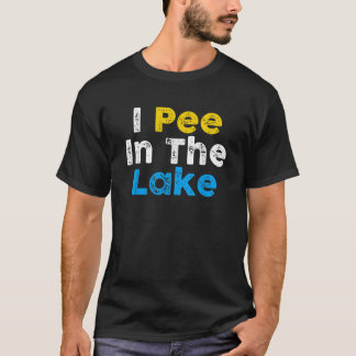 Ik plas in het meer Grappige zomer vakantie varen T-shirt