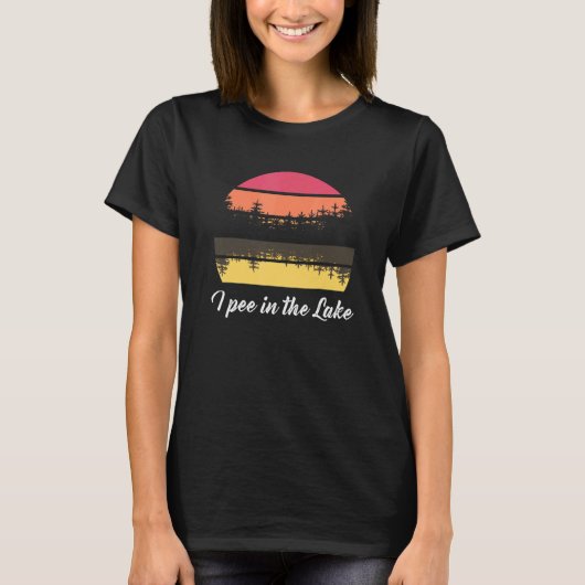 Ik plas in het meer zomervakantie t-shirt (Voorkant)