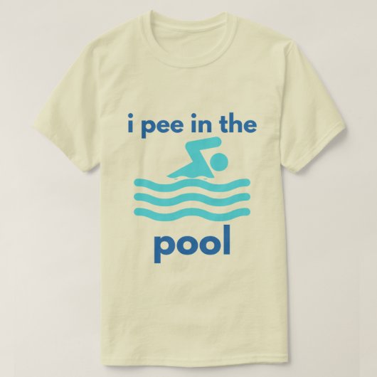 Ik plas in het zwembad grappig zwemmen voor zwemme t-shirt (Design voorkant)