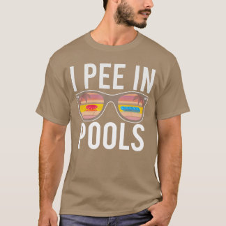 Ik plas in zwembaden familie t-shirt