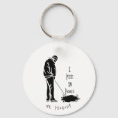 Ik plas in zwembaden grap cadeau grap vol lachen sleutelhanger (Achterkant)