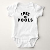 Ik plas in zwembaden Grappig Baby bodysuit (Voorkant)