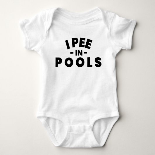 Ik plas in zwembaden Grappig Baby bodysuit (Voorkant)