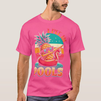 Ik plas in zwembaden Zwemmen grap Funny Summer Poo T-shirt