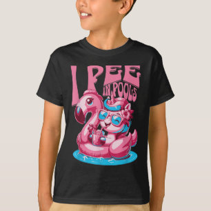 Ik plas in zwembaden Zwemmen grap Leuke zomer zwem T-shirt