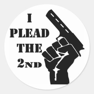 Ik pleit het 2de Pistool van het Amendement Ronde Sticker