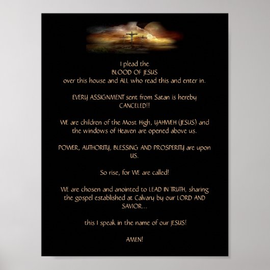 Ik pleit voor het BLOED VAN JESUS Poster (Voorkant)